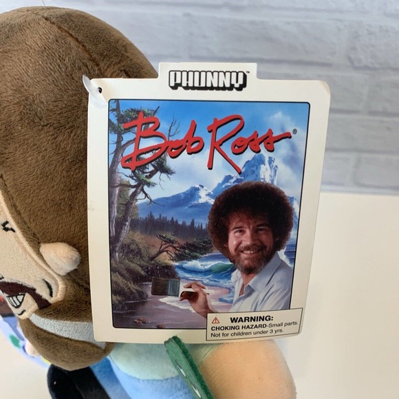 Phunny BOB ROSS Doll Artist Plush Small 9" Kidrobot Painter - Picture 2 of 7